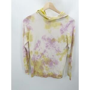 Fairwell White Yellow Purple Tie Dye Long Sleeve Hoodie Kids Size 10Y Youth